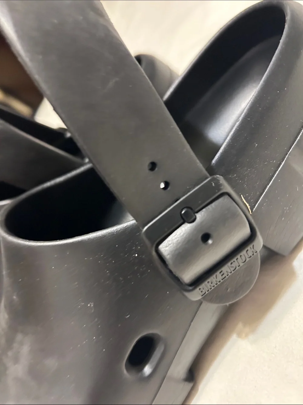 Birkenstock Black EVA Slip-On Sandals with Heel Strap
